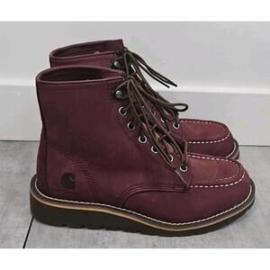Carhartt 6" Lightweight Moc Toe Wedge Boot Burgundy - FW6023-W,  6M